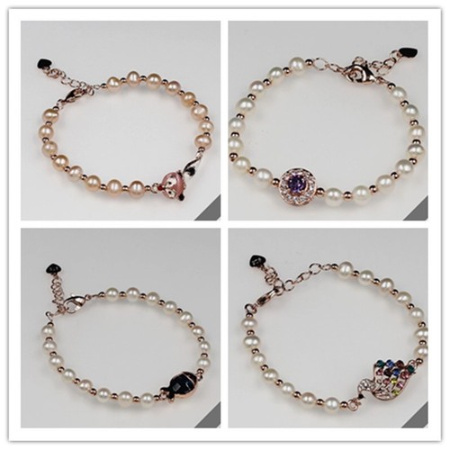 4pz bracciale 8mm perle - 4pz,